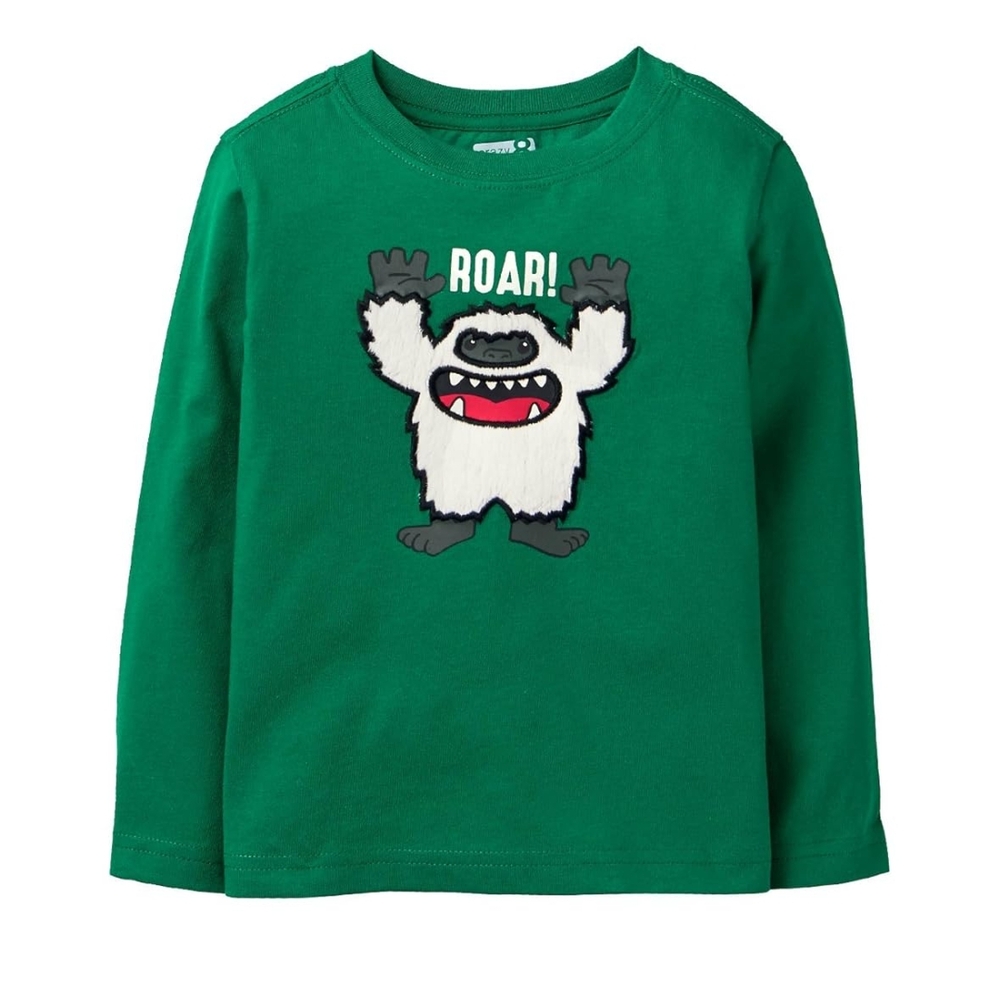 Crazy 8 Green Kids Shirt with Yeti Print 5T